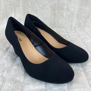 Rialto Freda Classic Black Wedges Womens Size 10 NWOT